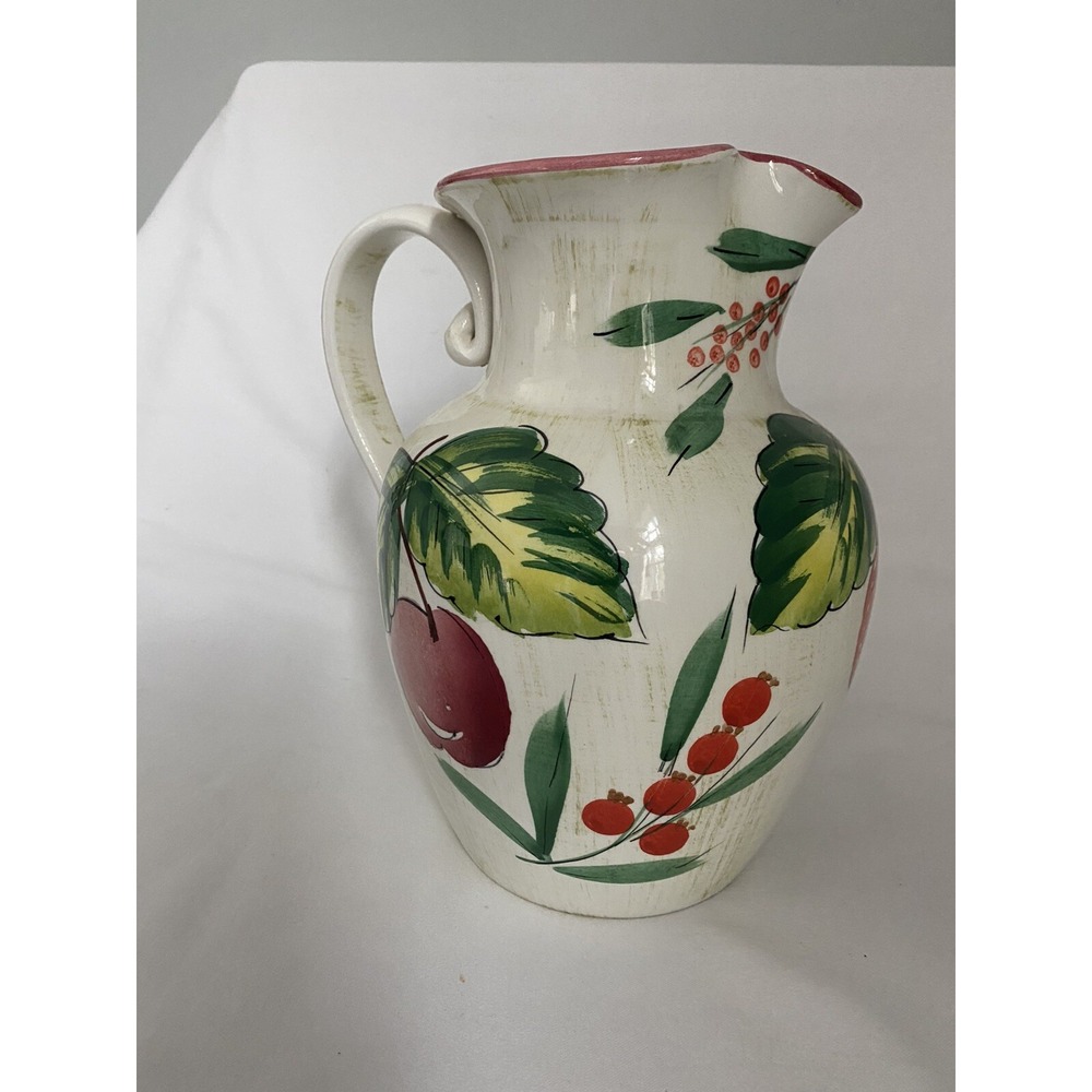 Pitcher Italy Large Ceramiche Alfa Fruttaluciano Fruit Crate & Barrel